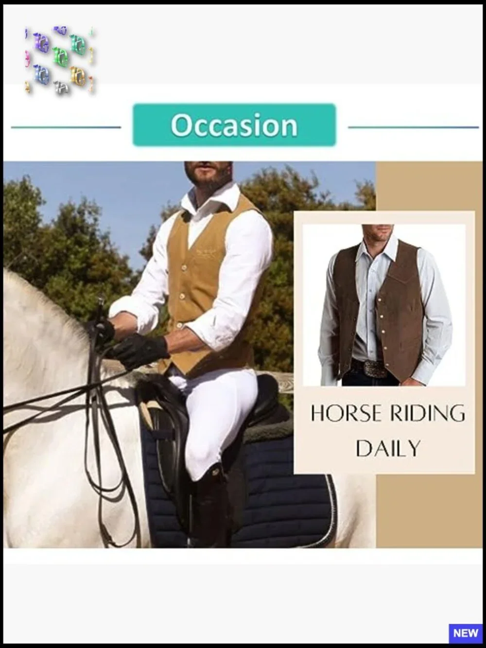 Retro Suede Leather Vest Regular Fit V-Neck 5 Button Casual Waistcoat